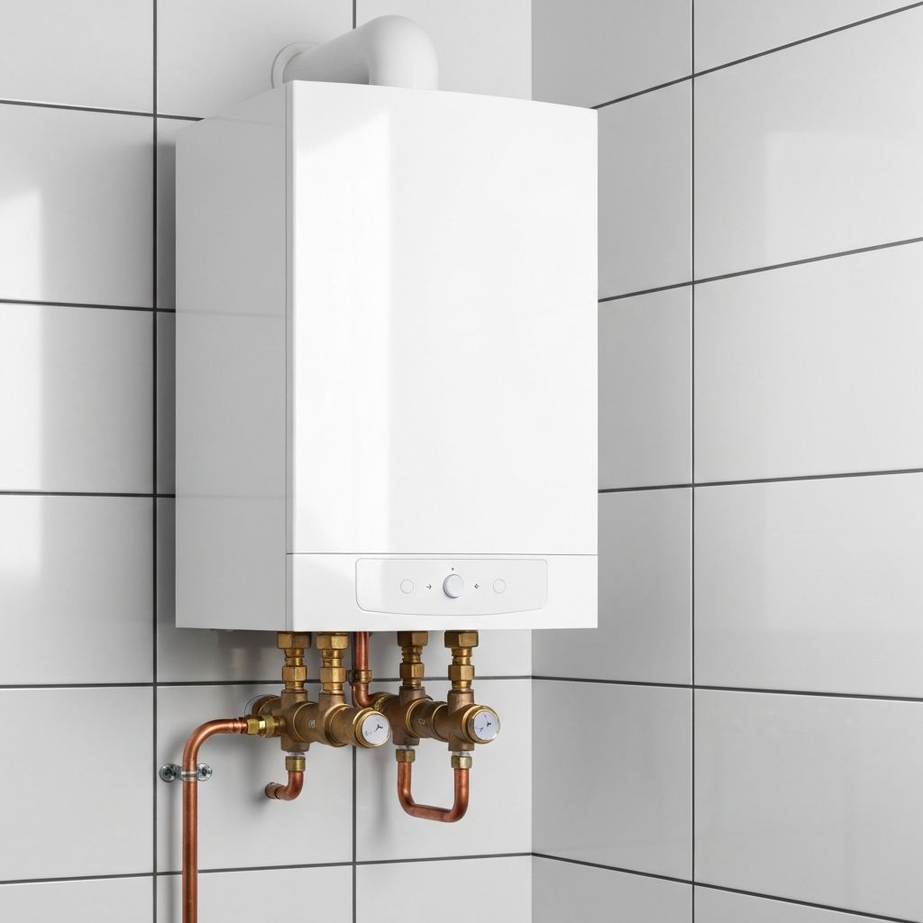 Modern wall-mounted combi boiler professionally installed by G Gas Heating Solutions in Essex