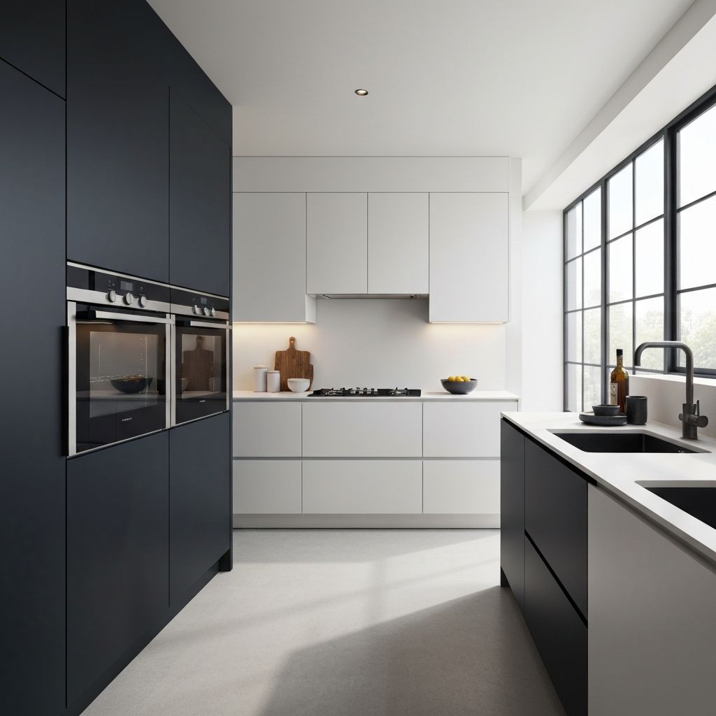 Sleek integrated kitchen appliances installed by G Gas Heating Solutions